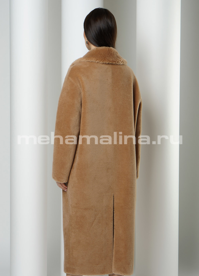 Удлиненное пальто на пуговицах с английским воротником модель № 88320 в кредит