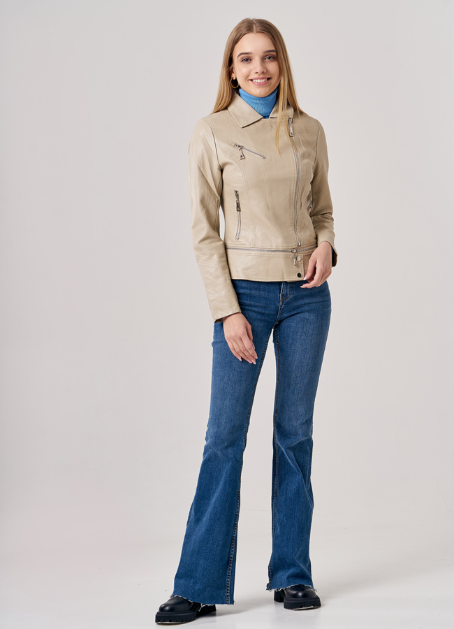 Куртка-трансформер бежевого цвета модель № 20629 универмаг малина