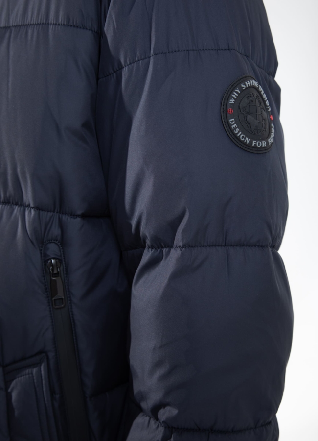 Мужской пуховик с капюшоном  модель № 25787 универмаг малина