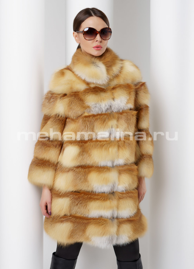 Шуба из лисы модель № M-135 универмаг малина