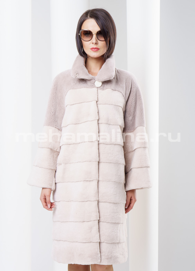 фото Шуба из кролика Рекс светлая модель № S-268
