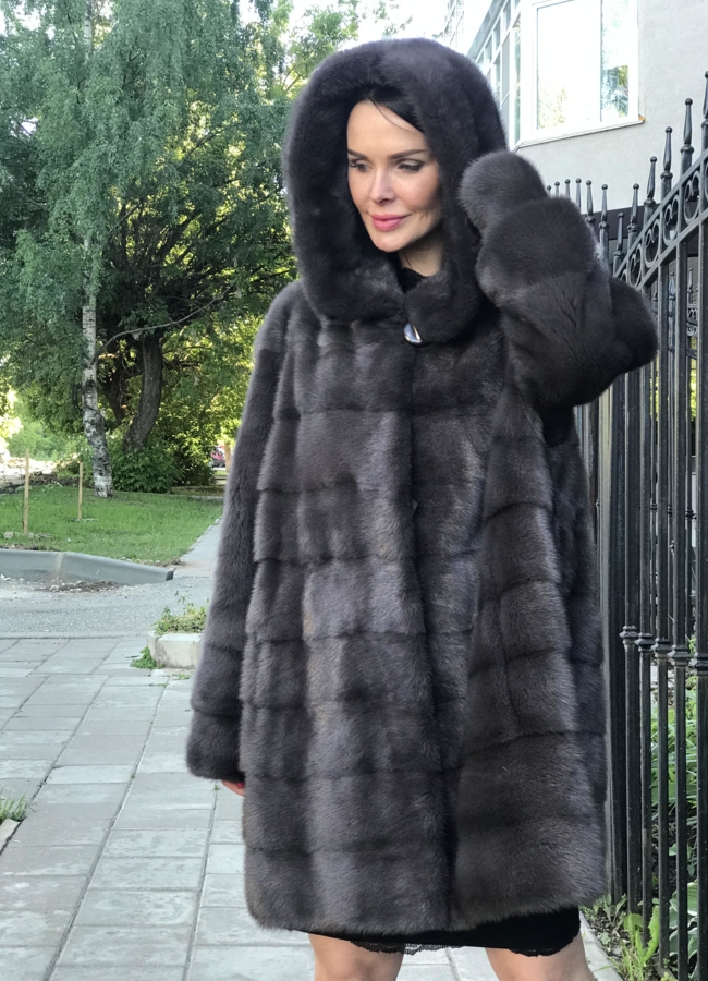 фото Норковая шуба модель № 1045M