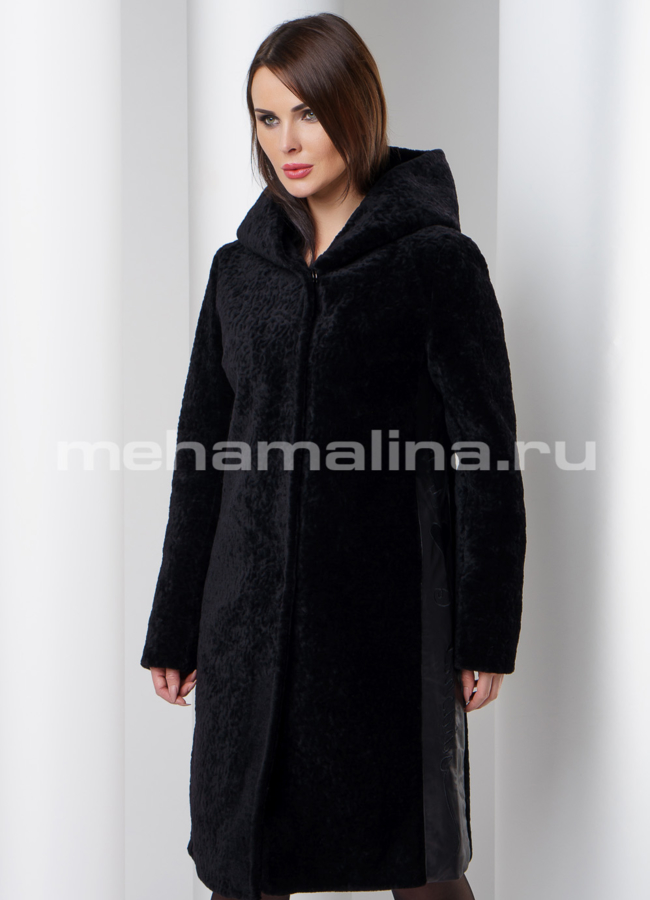 Меховое пальто модель № K-389 универмаг малина