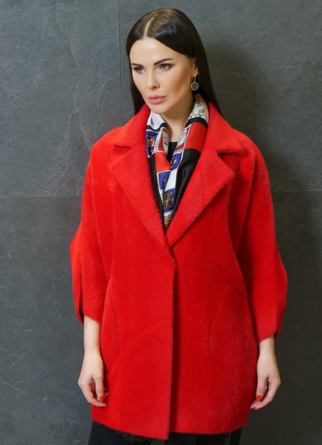 фото Пальто из микроворса модель № 10975