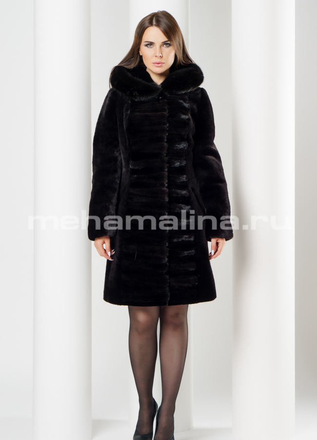 Шуба из мутона модель № S-607 в рассрочку