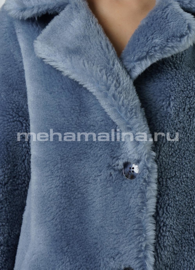 Пальто меховое oversize на пуговицах модель № 88215 в рассрочку