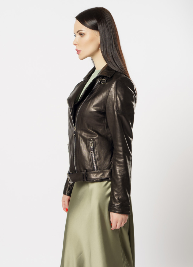 Кожаная куртка черного цвета модель № 10619 универмаг малина Кожаная куртка черного цвета модель № 10619 универмаг малина