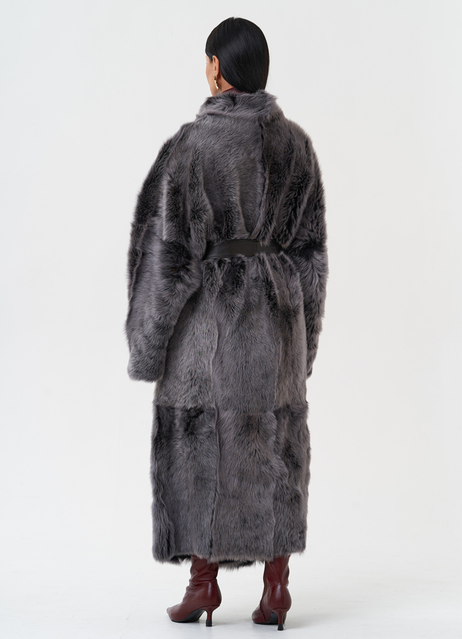 Двухсторонняя натуральная дубленка модель № 28421 универмаг малина