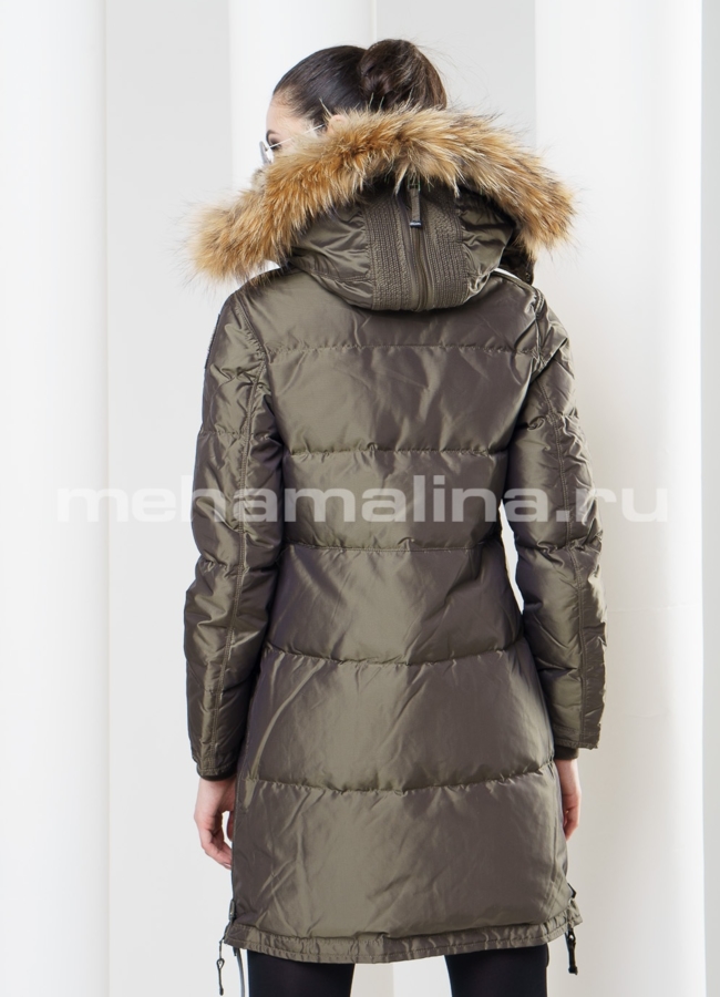 Удлиненный пуховик  модель № П-49 в кредит