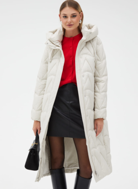 Женский светлый пуховик