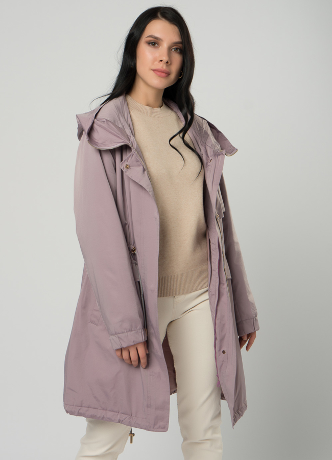 Парка с мехом из енота модель № 73392 универмаг малина