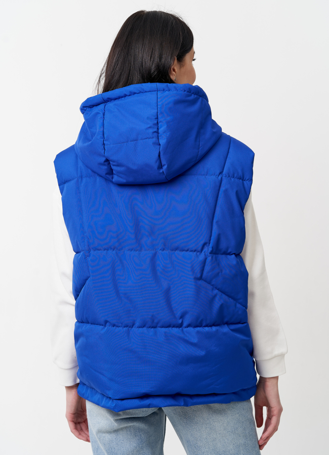 Женский жилет с капюшоном  модель № 24491 универмаг малина