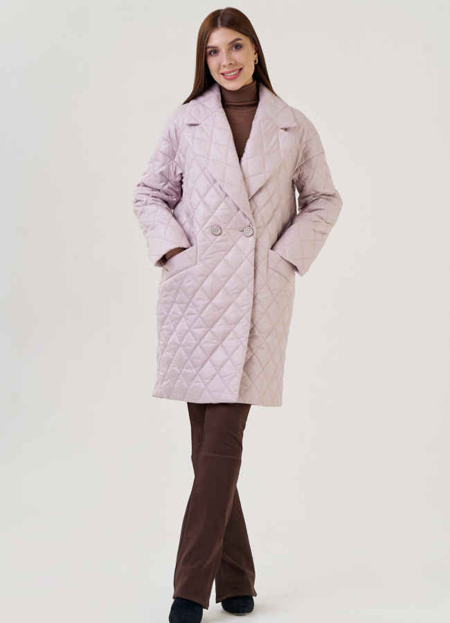 Женское утепленное пальто с английским воротником  модель № 22465 в рассрочку