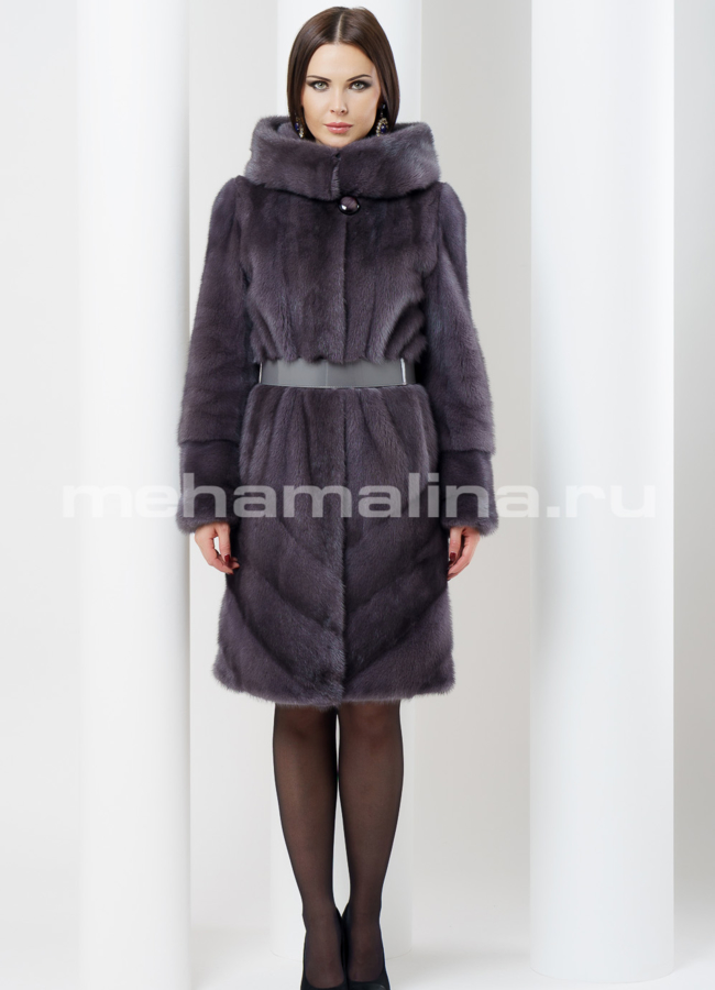 Норковая шуба модель № S-486 универмаг малина