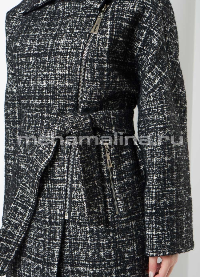 Пальто Aurora на поясе модель № 409 универмаг малина