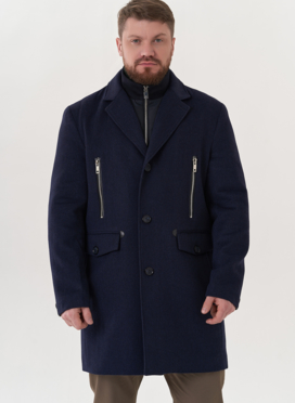 Мужское пальто синего цвета Мужское пальто синего цвета