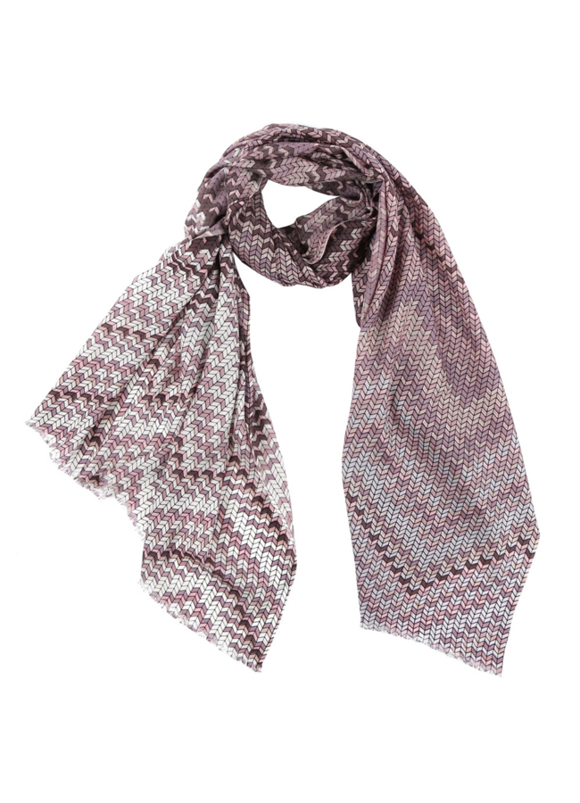 Шарф модель № А-36 меха малина