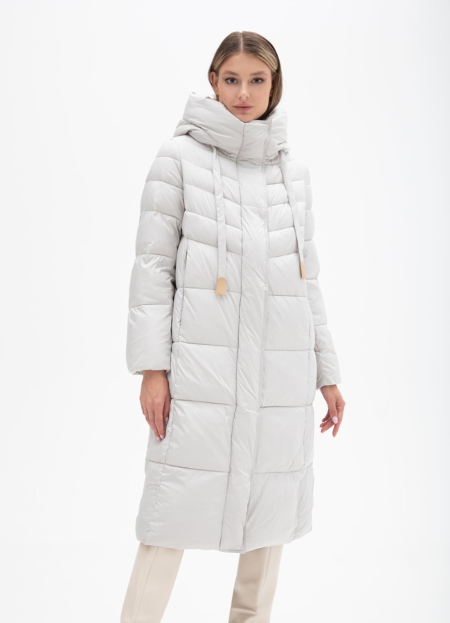 фото Женский пуховик с капюшоном  модель № 25806