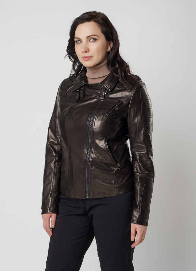 Кожаная куртка - косуха модель № 10634 универмаг малина Кожаная куртка - косуха модель № 10634 универмаг малина