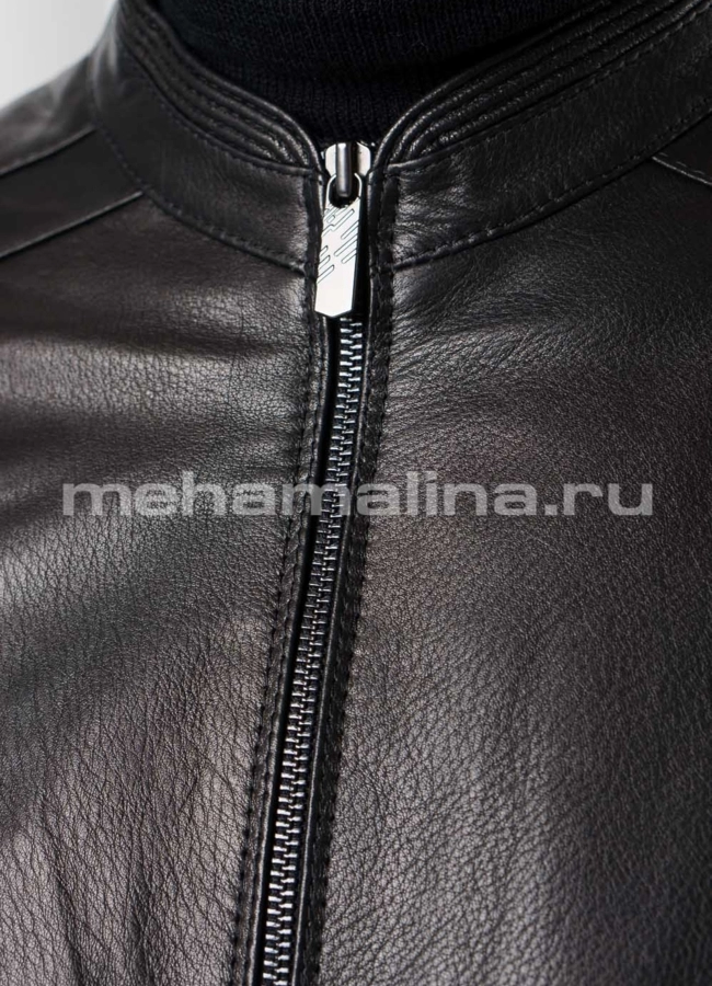 Кожаная куртка модель № KP-206 универмаг малина