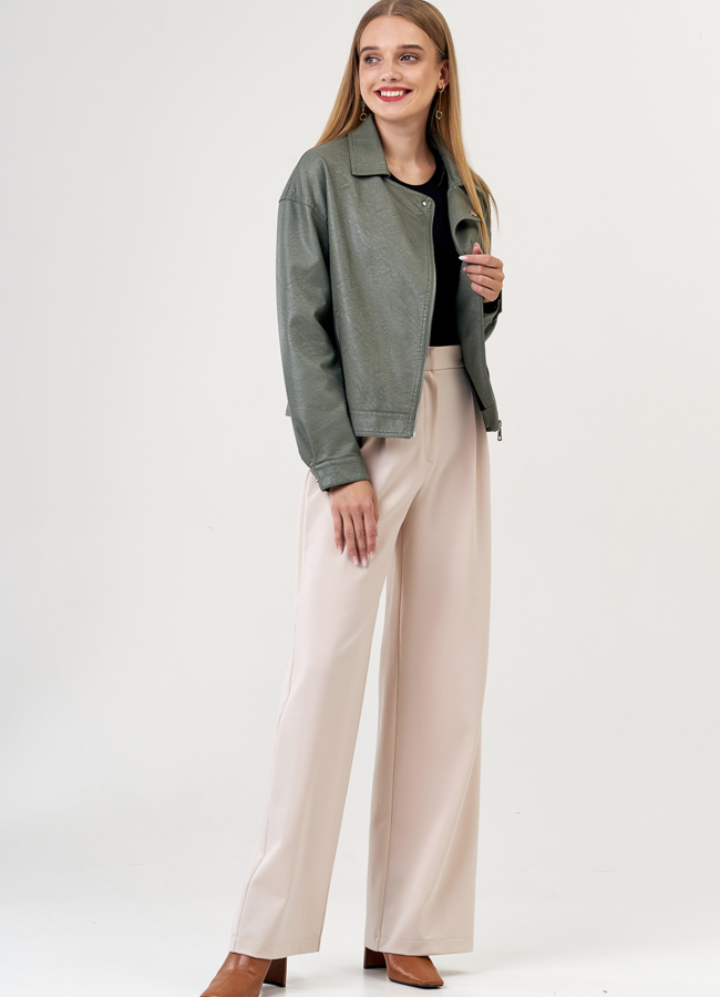 фото Куртка светло-зеленого цвета модель № 21199