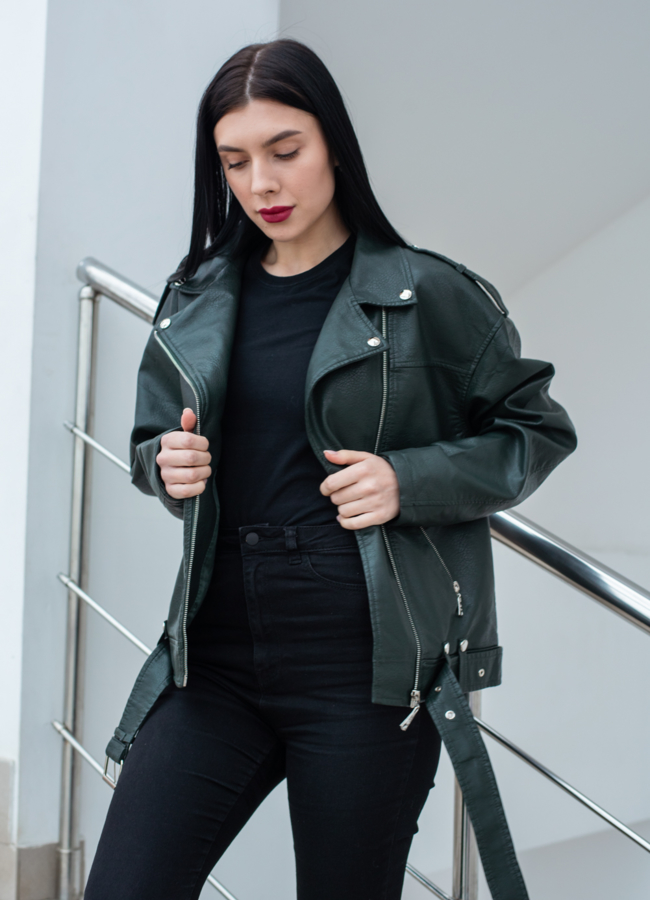 Женская куртка - косуха из эко кожи модель № 22824 универмаг малина