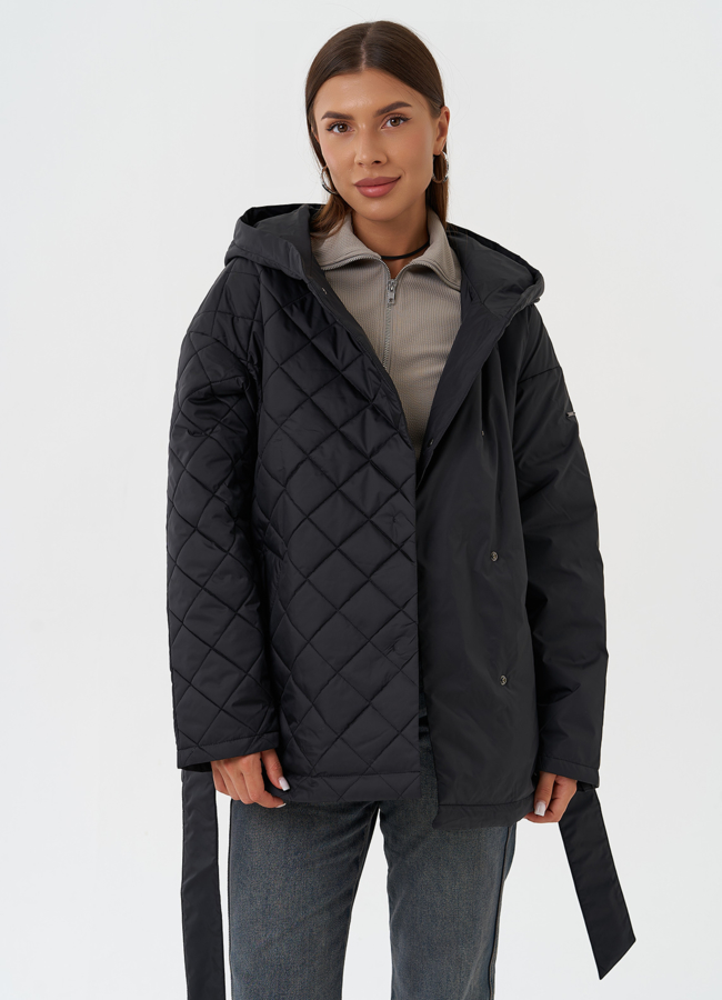 Женская куртка с акцентной стежкой модель № 28436 универмаг малина