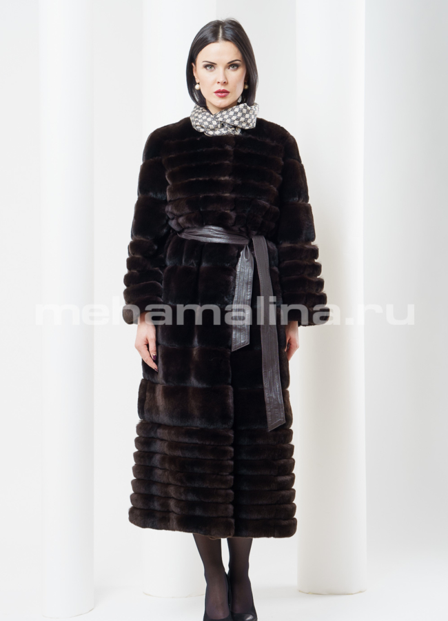 Шуба из рекса модель № S-355 меха малина Шуба из рекса модель № S-355 меха малина