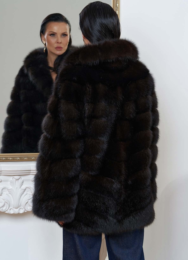 Шуба из куницы  модель № 24638 универмаг малина