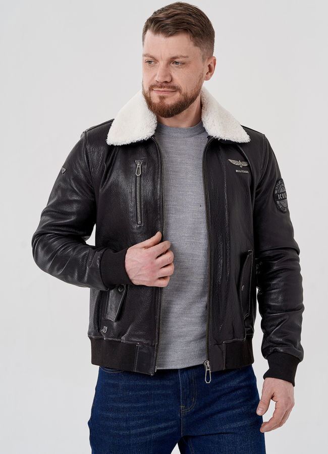 Мужская куртка- пилот  модель № 24390 в рассрочку