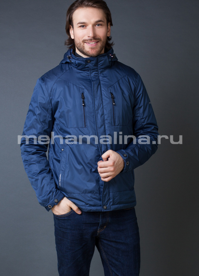 Весенняя куртка модель № KP-229 меха малина