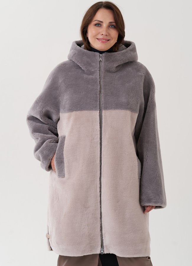 фото Женское пальто с капюшоном  модель № 82434