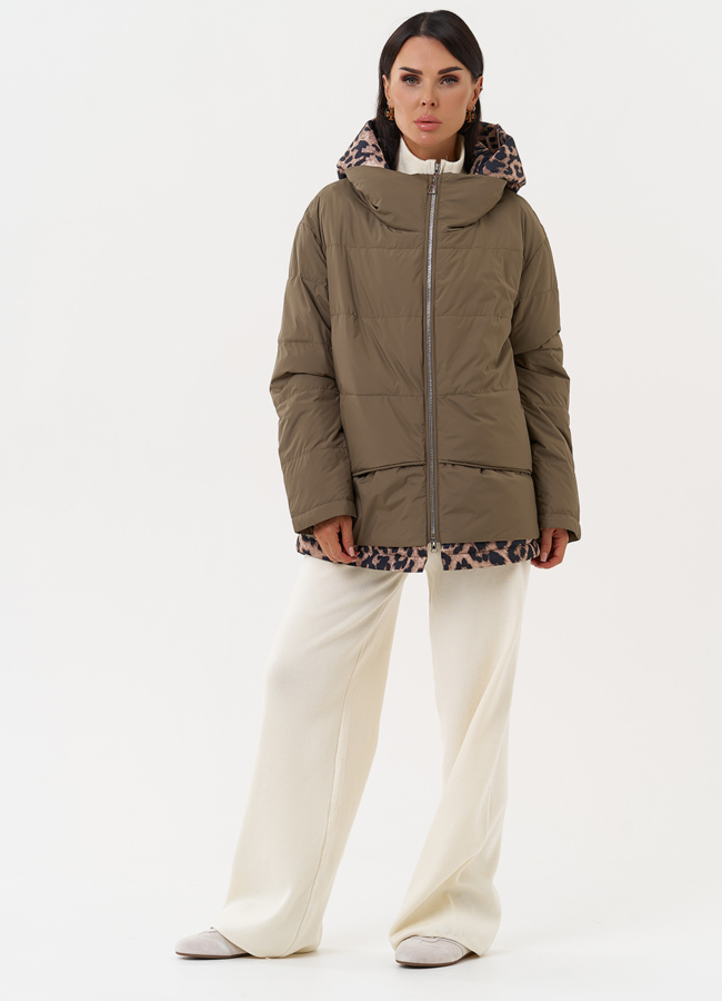Женская куртка в цвете хаки модель № 31290 в рассрочку