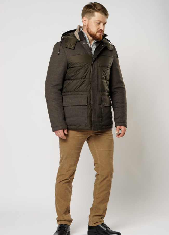 Куртка на молнии со съемным капюшоном модель № DM-135 в кредит