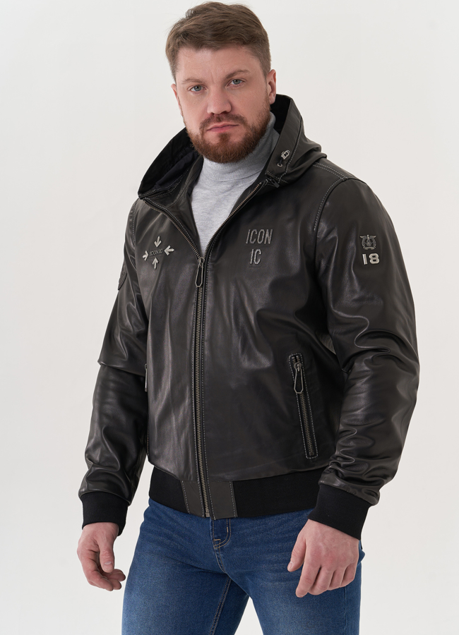 Мужская кожаная куртка 