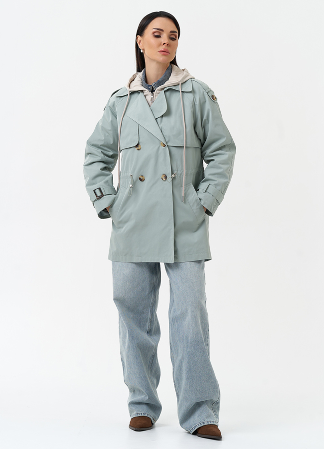 Ветровка женская со съемным капюшоном модель № 30270 в кредит