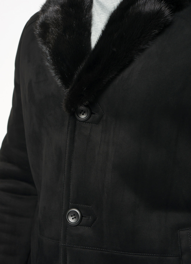 Мужская дубленка из эко замши  модель № 1983 в рассрочку