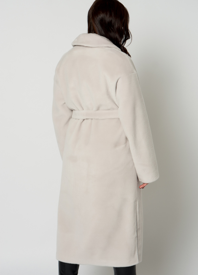 Женское пальто из шерсти в длине макси модель № 21549 в рассрочку