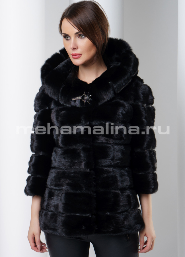 фото Норковая шуба трансформер модель № S-550