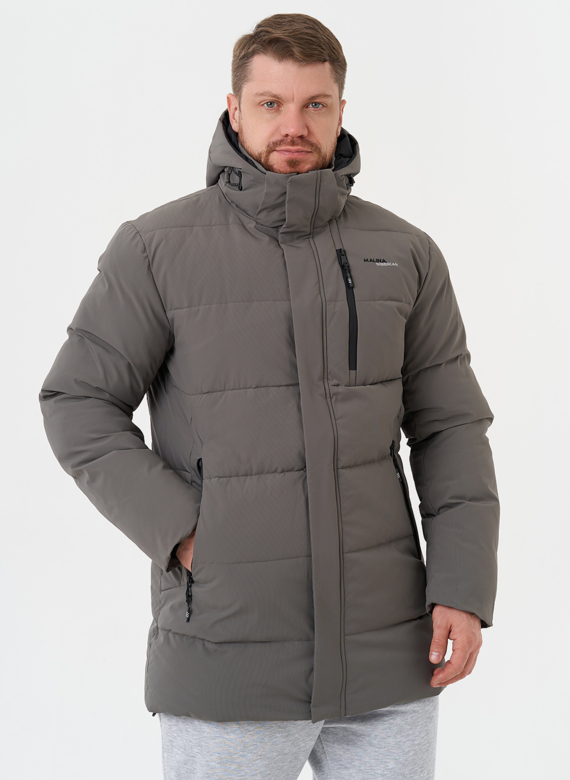 Зимний пуховик с капюшоном