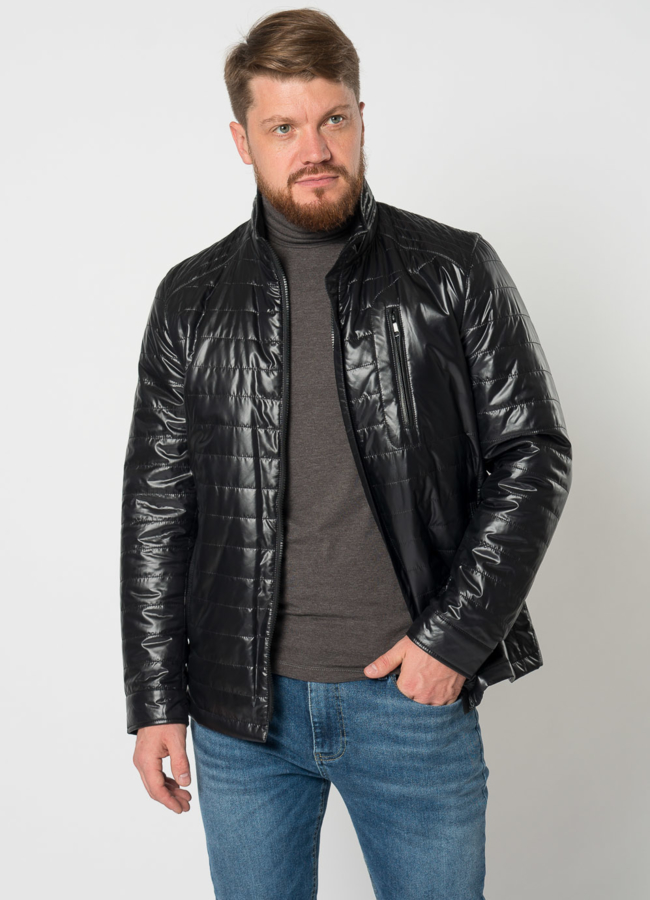 Мужская куртка в черном цвете модель № 21597 универмаг малина