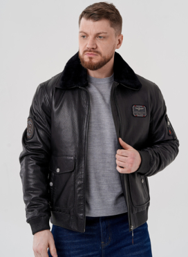 Мужская куртка - пилот из натуральной кожи