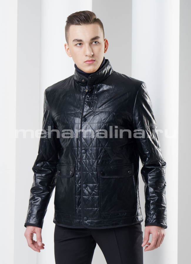 Куртка на молнии модель № KP-141 меха малина