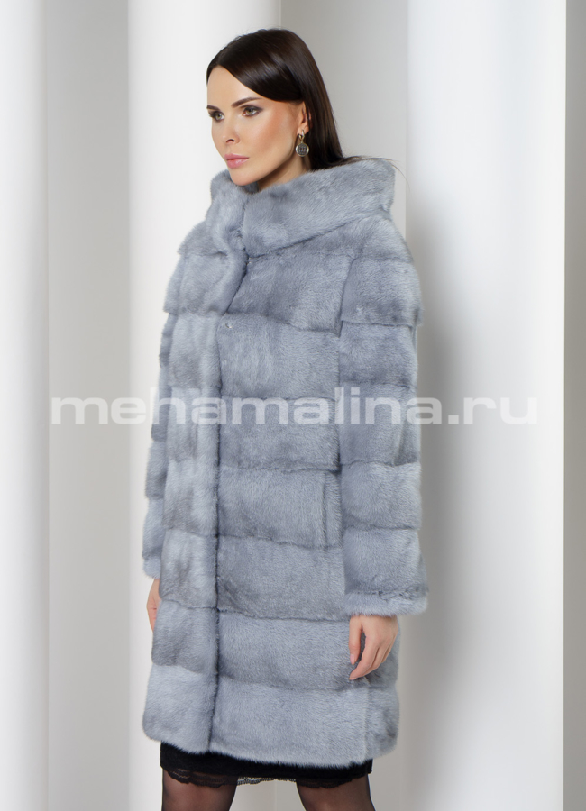 Норковая шуба поперечная, трансформер  модель № S-759 универмаг малина