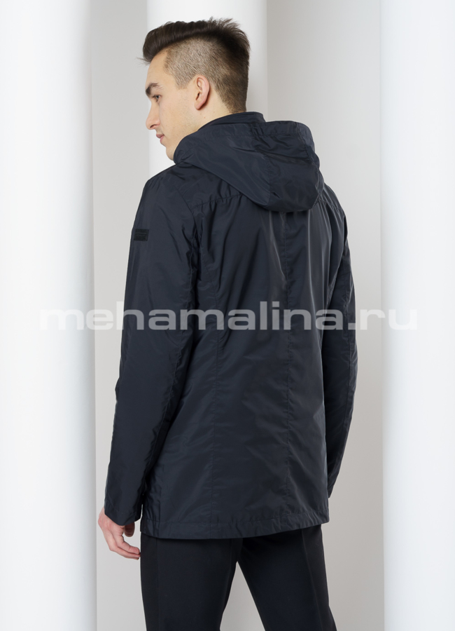 фото Удлиненная куртка на молнии со съемным капюшоном  модель № 5322