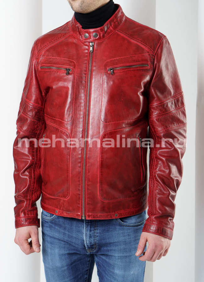 Куртка из натуральной кожи  модель № KP-222 универмаг малина
