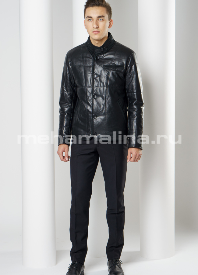 Кожаная куртка модель № KP-225 в рассрочку