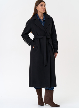 Женское пальто с декоративными молниями