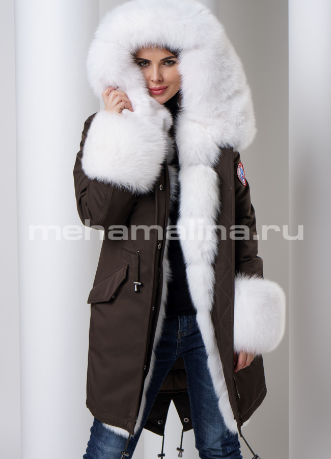 Парка с мехом Malina siberian wear модель № П-162 универмаг малина