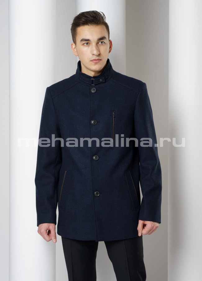 Мужское пальто на пуговицах модель № 10550 универмаг малина